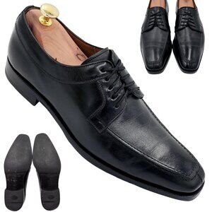 Mezlan Spain Men's 8M Black Calfskin Leather Dress Shoes Split-toe Derby Oxfords